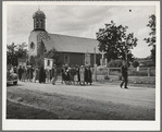 Procession of Spanish-American Catholics to honor a saint. Penasco, New Mexico