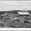 Barns and outbuildings of Spanish-American farmer. Chamisal, New Mexico