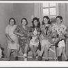 Spanish-American women waiting to see doctor at the traveling clinic at Chamisal, New Mexico