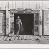 Farmer entering the general store at Pie Town, New Mexico