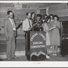A group of singers from Quemado who are competing for the Catron County championship at the Pie Town, New Mexico, singing convention