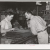 The clerk and a customer in the general store. Mogollon, New Mexico