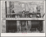 Cable hoist operator at gold mine. Mogollon, New Mexico