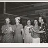 Ladies' quintette at community sing. Pie Town, New Mexico