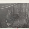 Operating pneumatic drill in gold mine. Mogollon, New Mexico