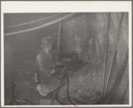 Operating pneumatic drill in gold mine. Mogollon, New Mexico