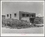 Spanish-American adobe house. Chamisal, New Mexico