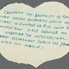 Paper heart-shaped messages in English