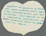 Paper heart-shaped messages in English