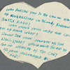 Paper heart-shaped messages in English