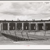 Roundhouse and turntable of railroad at Durango, Colorado