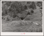 Mine tunnel in the side of the mountain. San Juan County, Colorado