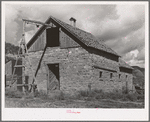 Old brick barn, one of the first constructed in the Animas River Valley. La Plata County, Colorado