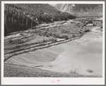 Tailing pit of active gold mine in the valley of the Animas River, San Juan County, Colorado. (see full title in "notes" section)