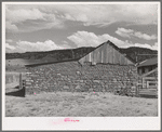 Side of stone barn. Concho, Arizona