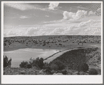 Main dam at Concho, Arizona. This is about twenty five years old and impounds the water which comes from a series of springs and which is used for irrigation
