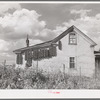 Adobe house with chili peppers drying. Concho, Arizona