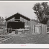 Barn of Perry Warner, small farmer in Tehama County, California