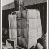 Improvised shower on farm of Elof Hansen. Yuba County, California