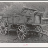 Old wooden ore wagon. Telluride, Colorado. Ore is now transported by trucks