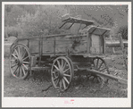 Old wooden ore wagon. Telluride, Colorado. Ore is now transported by trucks