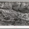 Tailings pit of gold mill at Telluride, Colorado