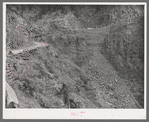 Precipitous road up the mountain's side to the Smugglers Mine. Telluride, Colorado