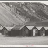 Houses which were used by miners in the ghost gold mine town of Eureka, Colorado