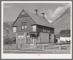Old house in Silverton, Colorado. This was the type of house built by mine and mill operators in the early mining days and indicates that the owners felt that the mining operations would be of a permanent nature