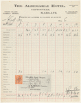 Wrapper addressed to John Quinn, Albemarle Hotel receipt, exlibrises