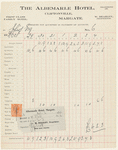 Wrapper addressed to John Quinn, Albemarle Hotel receipt, exlibrises