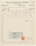 Wrapper addressed to John Quinn, Albemarle Hotel receipt, exlibrises