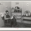 Corner of the living room in home of Mr. Schmidt, member of the Mineral King cooperative farm. Tulare County, California