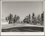 View on Highway 89 through small town in Garfield County, Utah