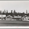 Business enterprises on main street on Central Valley, California, boom town near Shasta Dam