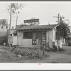Exterior of sanitary facilities at trailer camp. San Diego, California