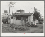 Exterior of sanitary facilities at trailer camp. San Diego, California