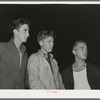 Three boys from Los Angeles who are looking for work. San Diego, California. A friend told them that they could make twenty dollars a week as laborers and they plan to save some money to go to school in hopes of getting in an airplane factory