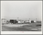 Row of trailers in trailer court. Corpus Christi, Texas