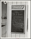 Sign at trailer court showing amusements planned for those living in the court. Corpus Christi, Texas