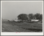 Housing for permanent farm workers at the Yuba City FSA farm workers' camp. Yuba City, California