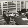 Wives of farm workers in the Yuba City farm workers' camp community building. Yuba City, California