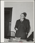 Speaker at farmers' meeting. Gold Hill, Placer County, California