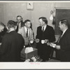 Refreshments at farmers' meeting. Gold Hill, California