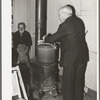 Kettle of coffee for refreshments at farmers' meeting at Gold Hill, Placer County, California