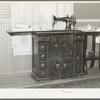 Sewing machine in house of fruit farmer. Placer County, California