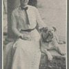 Publicity photograph of Rida Johnson Young and her dog as published in Green Book, May 1912
