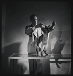 George Balanchine and his cat