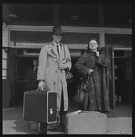 George Balanchine with Lincoln Kirstein and members of New York City Ballet, returning to New York City after performing in England