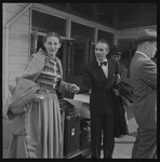 George Balanchine with Lincoln Kirstein and members of New York City Ballet, returning to New York City after performing in England